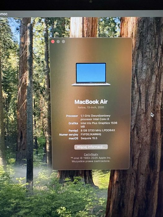 Macbook air 2020 I3