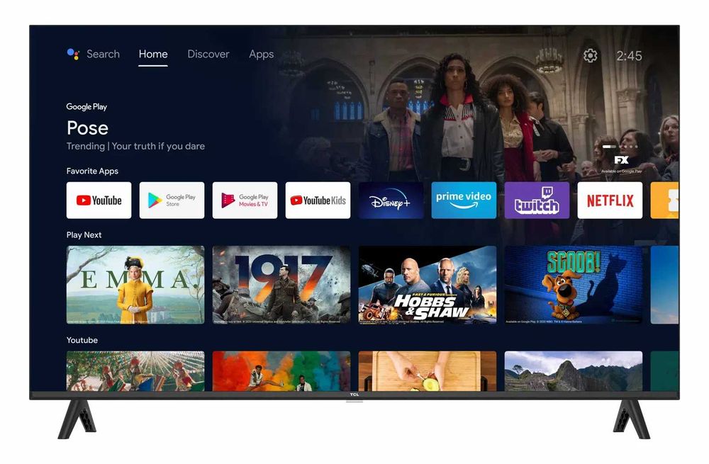 TV 40" LED TCL 40S5400A FullHD SmartTV OS Android TV 16Gb Wi-Fi 5GHz.