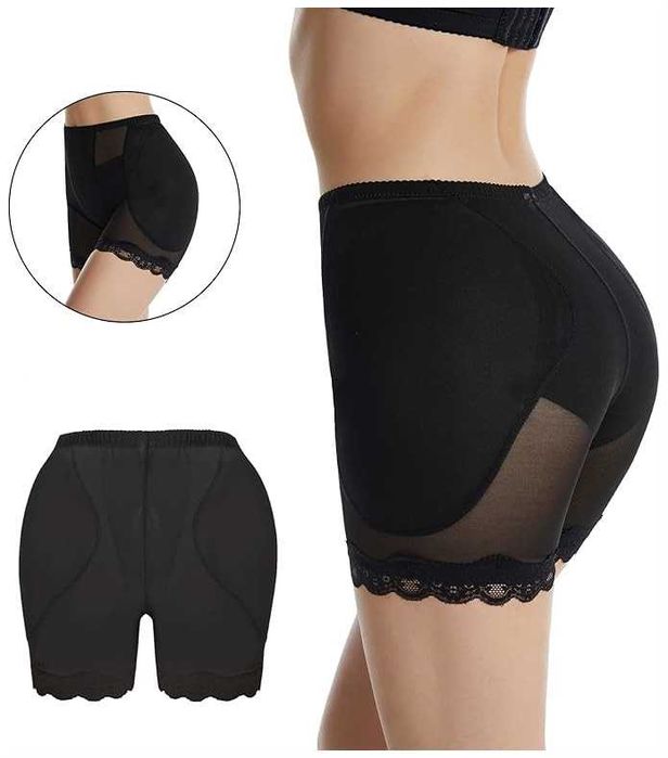 Damskie Majtki PUSH-UP FEOYA Bezszwowe Korygujące Czarne Rozmiar M