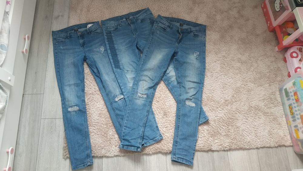 Dżinsy młodzieżowe 3szt roz 158/164 cena całość