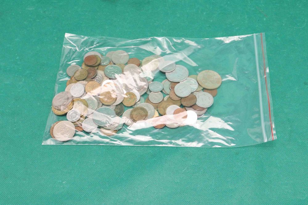 DUŻY zestaw monet zagranicznych i kilka polskich