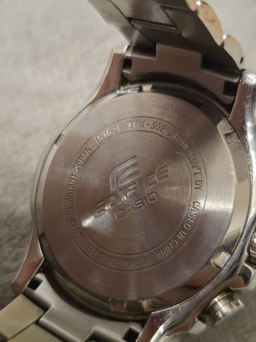 Zegarek Casio Edifice EFM-502 chronograf, stalowa bransoleta
