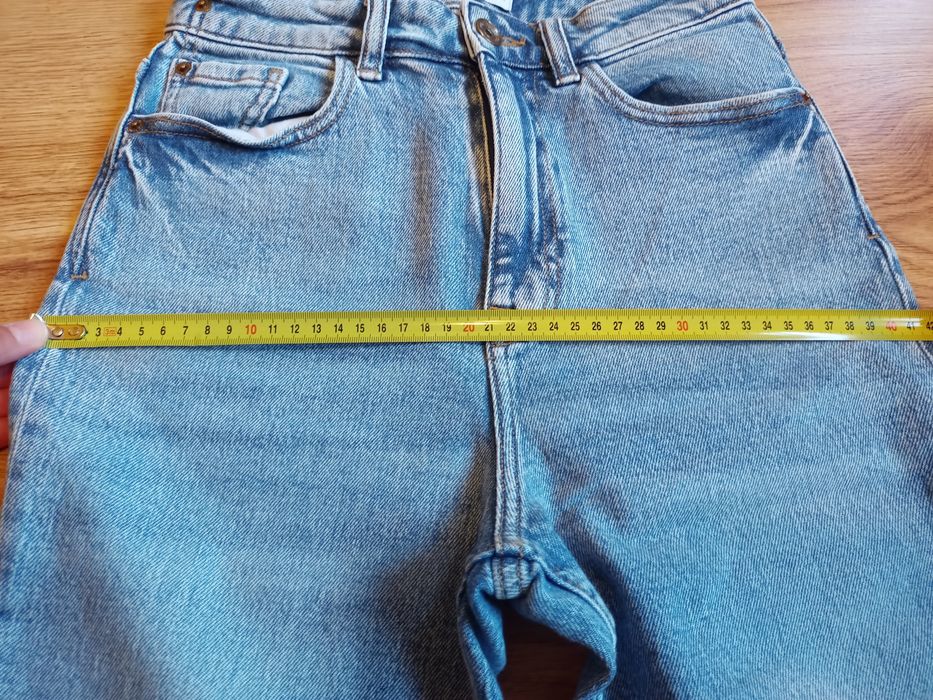 Spodnie jeansowe Zara 36 mom wysoki stan