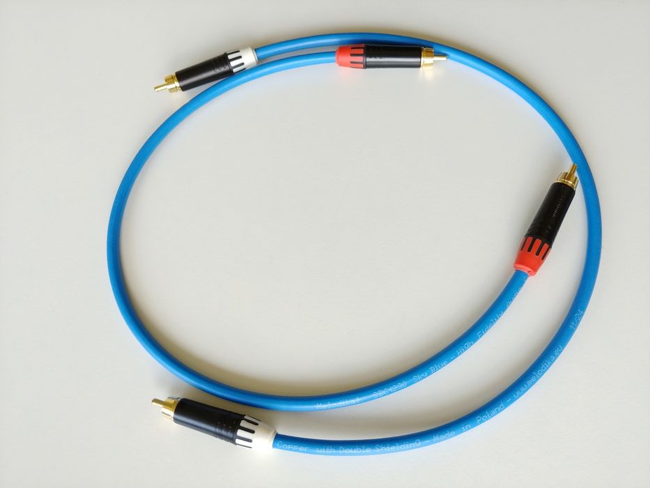 Melodika SBC1230 Sky Blue 2x RCA 0.5m Interkonekt