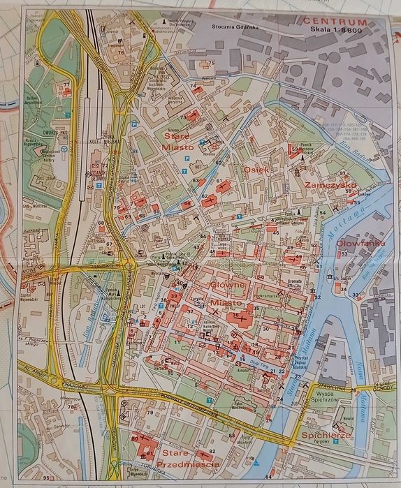 Gdańsk plan miasta 1:15.000 z roku 1995