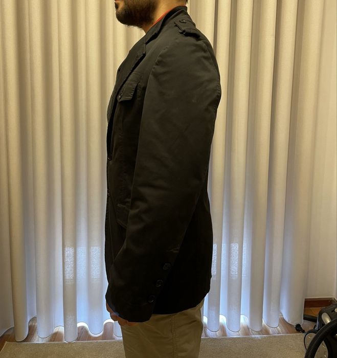 Casaco Jerem Homem Preto Estilo Safari