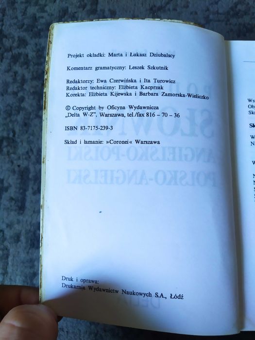 Podręczny Słownik Angielsko-Polski Polsko-Angielski Maria Szkutnik
