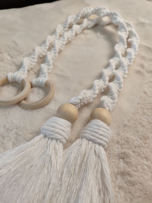 Prende cortinados macramé 50cm