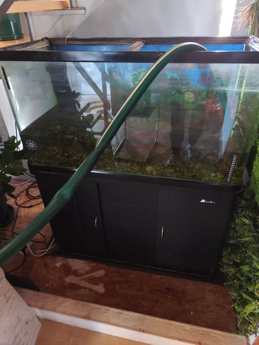 Aquário retangular com armario