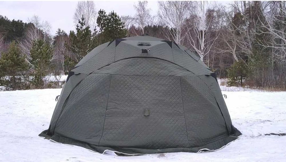 Ocieplany namiot panoramiczny + cichy autonomiczny ogrzewacz diesla