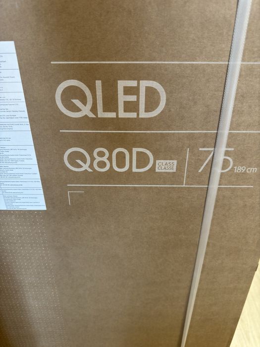 Телевізор Samsung 75q80d Новий Гарантія 1 Рік Qled 120 Герц