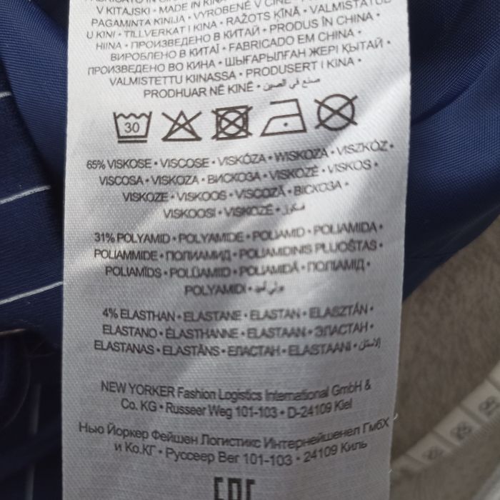 Eleganckie spodnie w paski na gumce Amisu New yorker