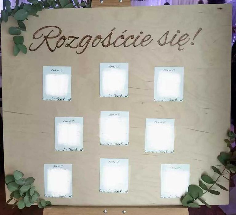 Tablica drewniana ręcznie wypalana wesele tablica gości