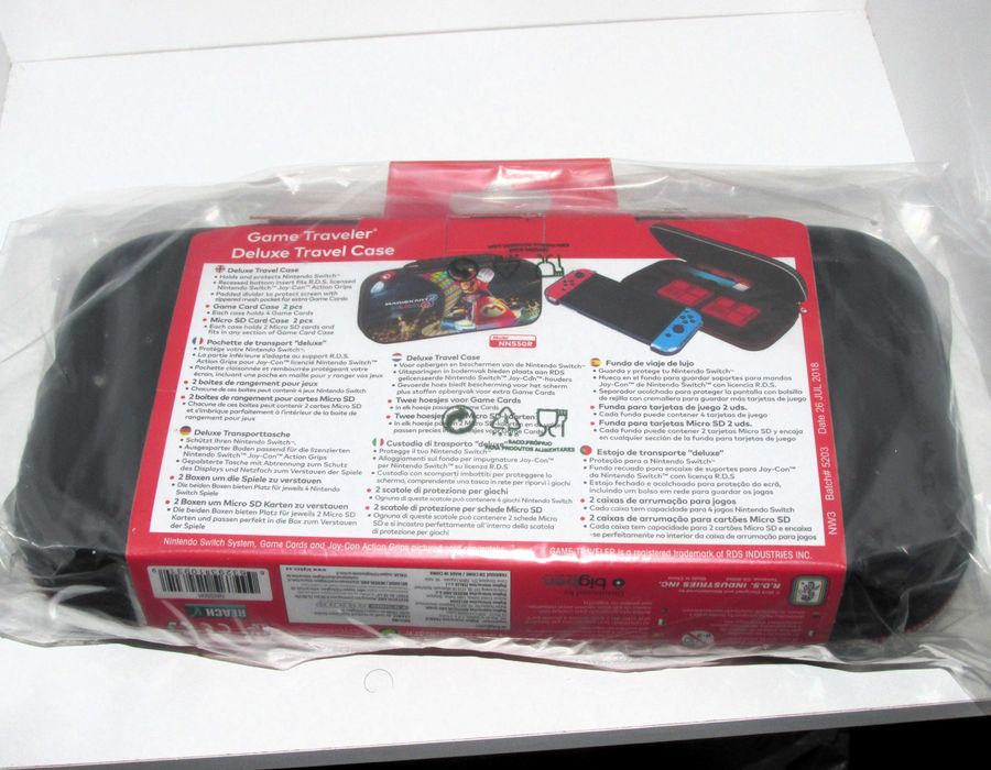 Mario Kart 8 Deluxe Travel Case Nintendo Switch Novo/Selado