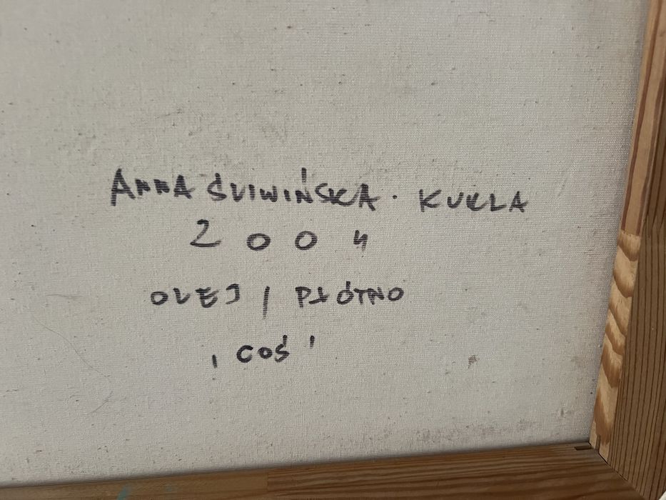 Obraz olejny na płótnie  60x70 Anna Świderska - Kuźla- sztuka wsp