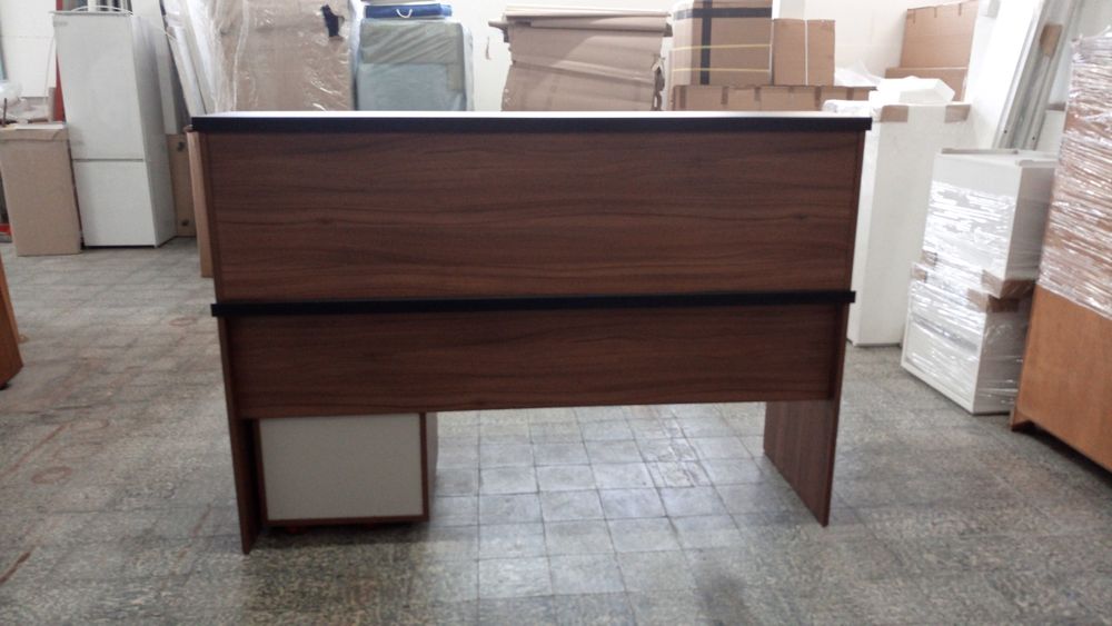 Balcão Melamina Nogueira- Novo