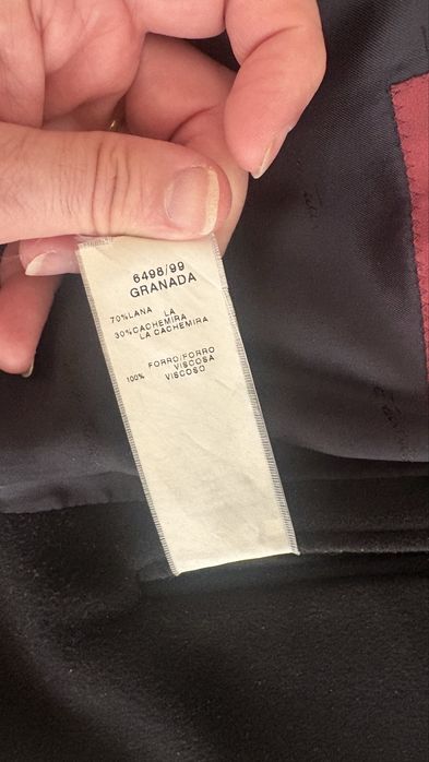 Sobretudo Emidio Tucci Lã Caxemira Preto 56 XXL Made Italy