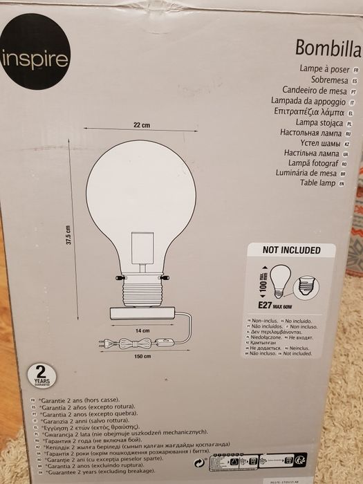 Nowa lampa stojąca Bombilla