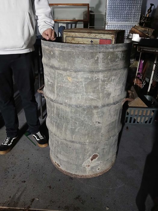 Antigo Bidão / Barril de metal - Combustível SHELL