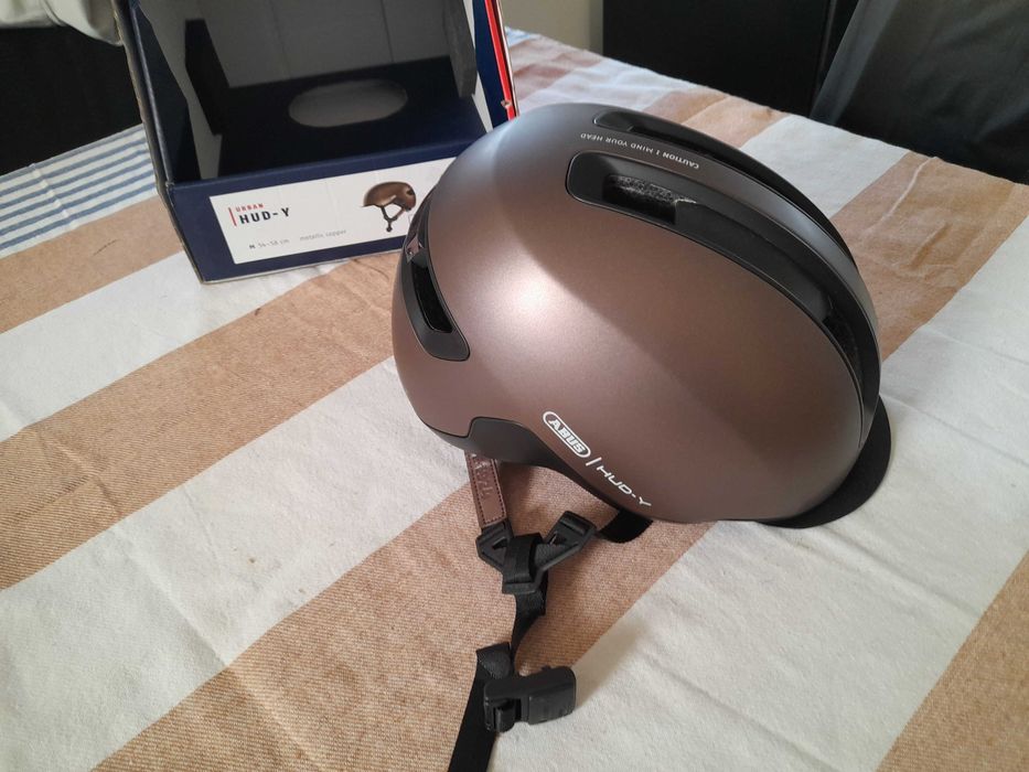Kask rowerowy Abus Urban Hud-y LED Metallic Copper M 54-58cm
