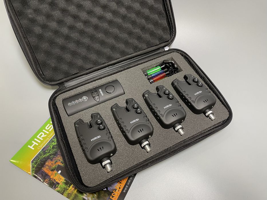 Сигнализаторы поклевки Hirisi 4+1 с пейджером Сигналізатори клювання