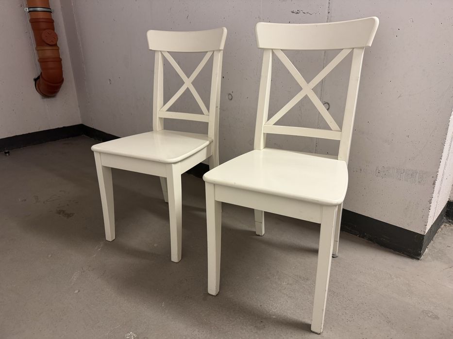 2 krzesła Ikea Ingolf białe