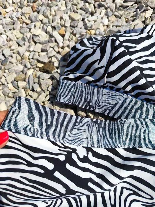 Jednoczęściowy strój bikini zebra River Island 46 3XL