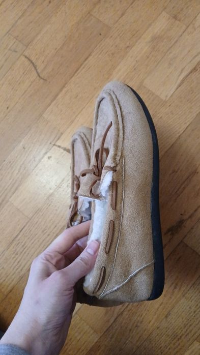 Жіночі капці-мокасини з хутряною підкладкою