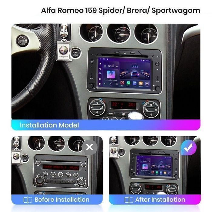 Radio Android 7” CarPlay Android Auto – Alfa Romeo 159 Brera Spider PL