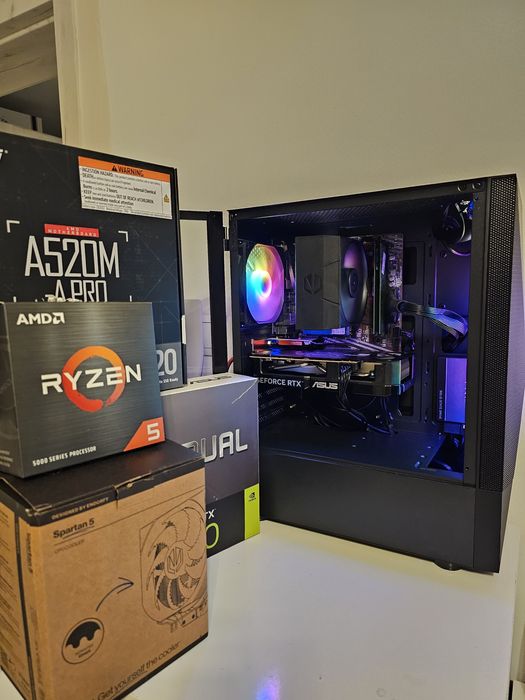 Komputer gamingowy,Rtx 5060,ryzen 5 5600x,1tb ssd,ddr4 16gb,wifi
