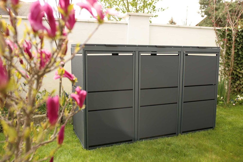 Zabudowa na kosze Top Box Obudowy koszy Osłony koszy 3x240L Premium