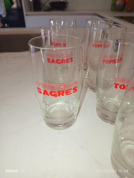 13 Copos Cerveja Sagres e Cerveja Topázio – Vintage