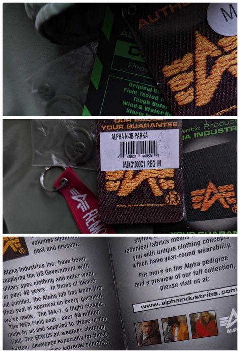 Нова оригінал Alpha Industries N3B USA