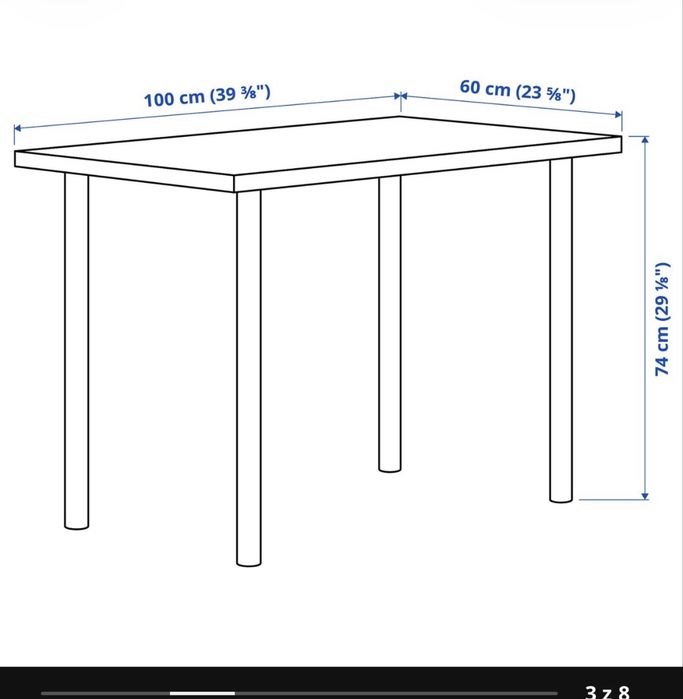 Stolik biurko Ikea 100x60