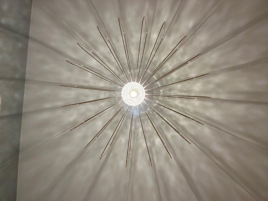 Candeeiro Dourado C/ Lampada LED Decorativa