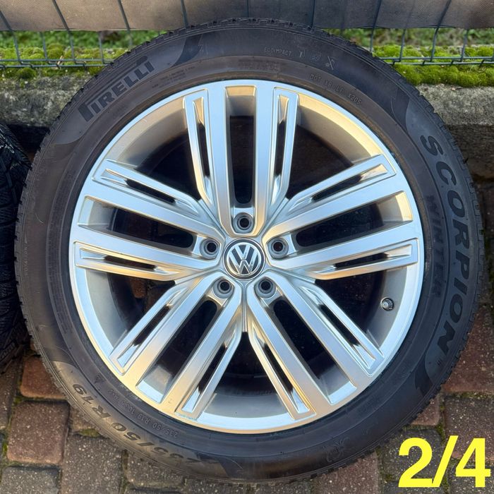 Zimowe 19 cali felgi koła VW Tiguan r-line oryginalne 5x112 ET43 7.5J