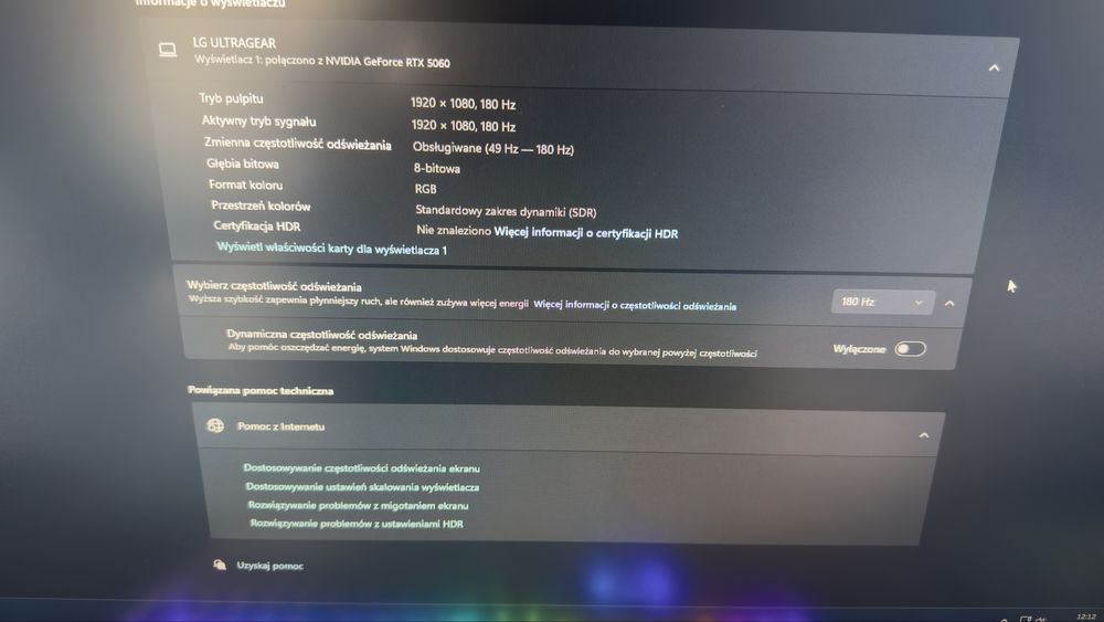 Monitor LG UltraGear 27GS60F-B 27" IPS 180Hz 1ms Gwarancja OKAZJA
