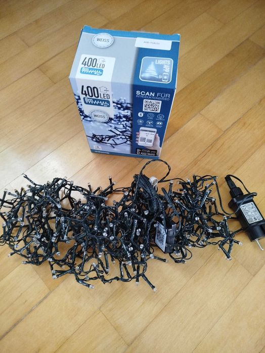 Новорічна гірлянда  400 LED холодне біле світло