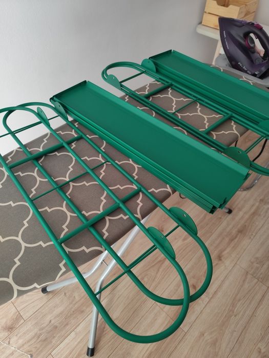 2 zielone  półki ścienne  metalowe  IKEA FÄRGSÄTTARE loft / retro