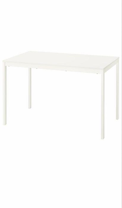 Mesa VIHALS branca extensivel seminova 120/180x74cm