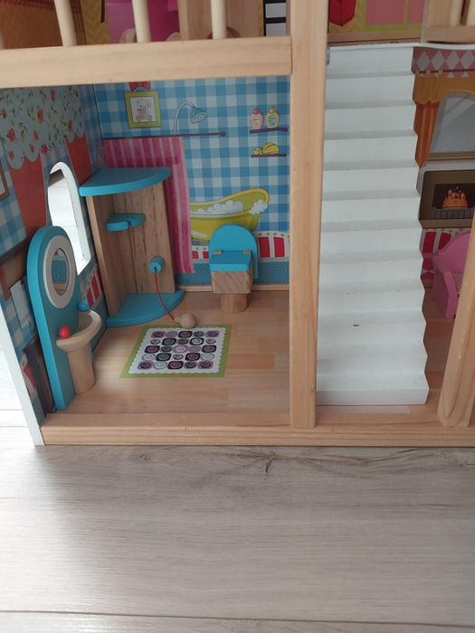 Domek dla lalek vidaXL 3-poziomowy60x30x90 cm, drewno