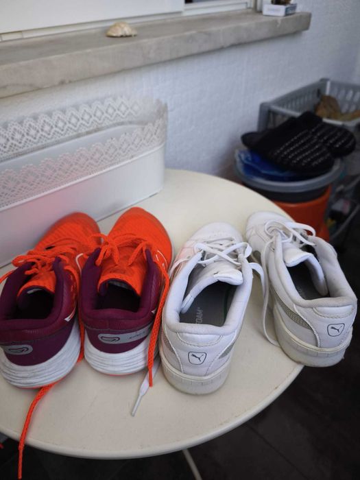 Ténis puma numero 35, em bom estado / Tênis decathlon numero 35