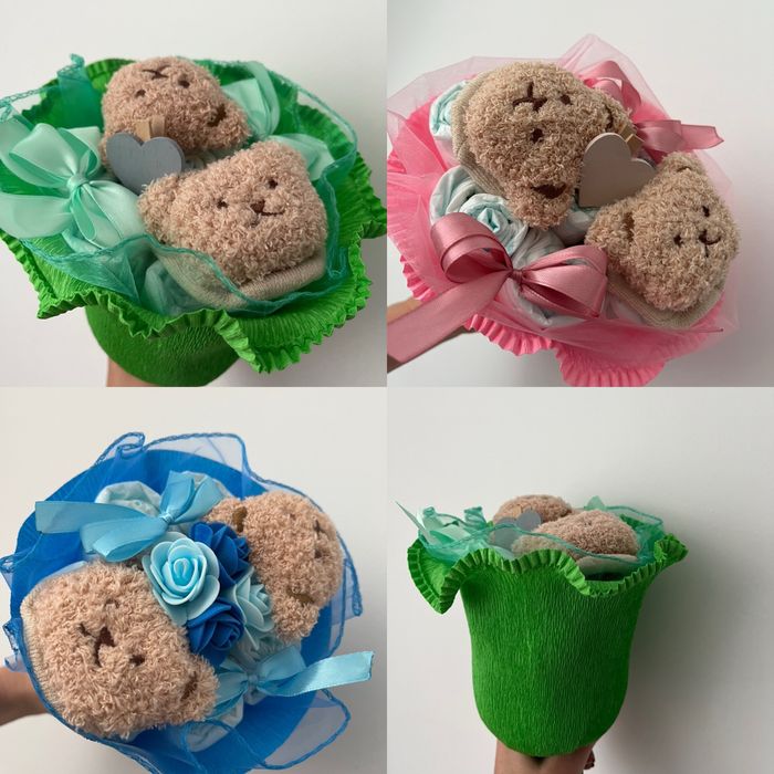 Bukiet z pampersów tort prezent dziecko