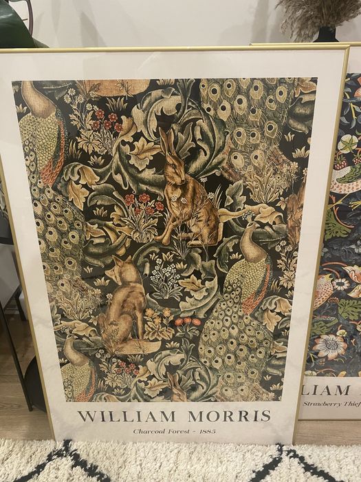 Komplet 3 obrazów w zlotej ramce 90x60