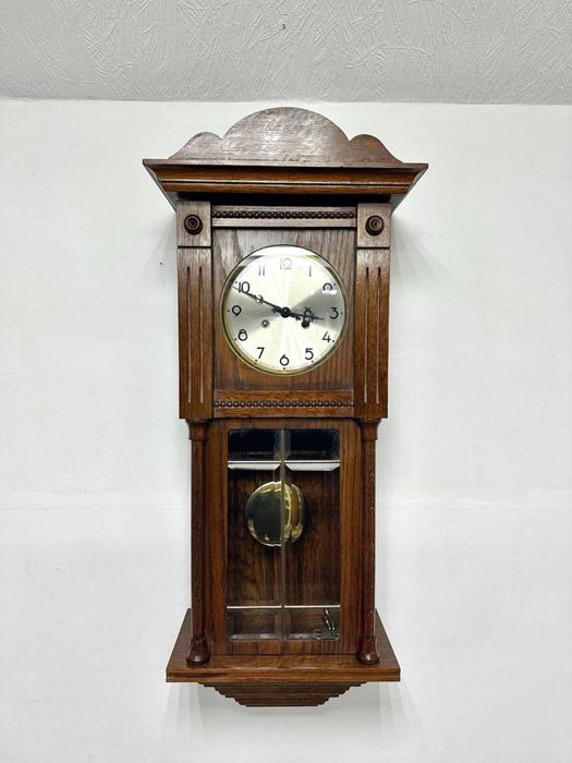 Настінний механічний годинник часы настенные дерево 7684