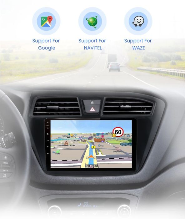 Rádio 9" android 2/32GB Hyundai I20 de 2014-19 WIFI GPS Bluetooth NOVO