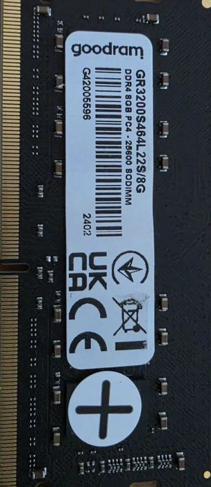 Pamięć RAM DDR4 8GB SO-DIMM Goodram DDR4 8GB PC4-25600 SODIMM