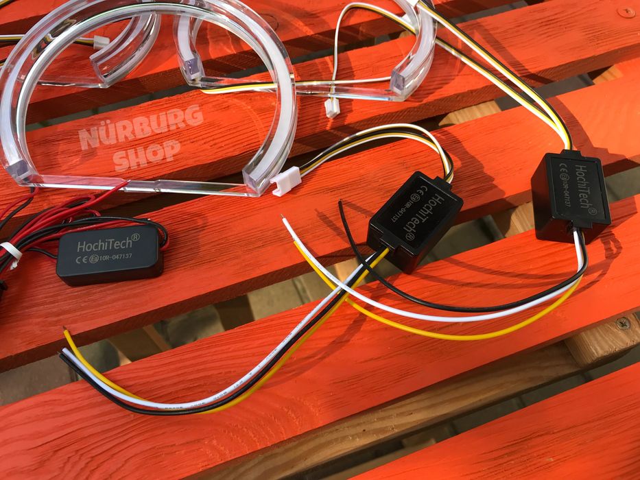 Хрустальные LED ангельские глазки белые оранжевые BMW E46 E36 E38 E39