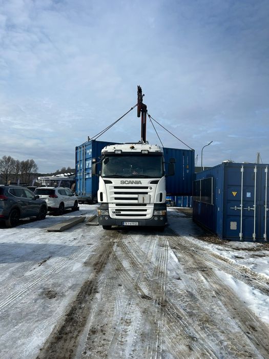 Transport  HDS z przyczepą