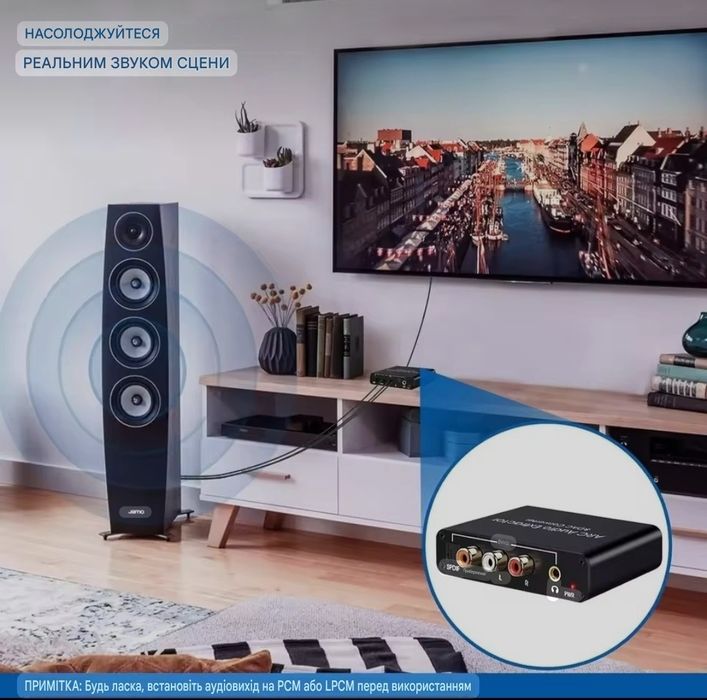 HDMI ARC Audio Extractor DAC 4K — аудіоекстрактор, ЦАП, конвертер звуку